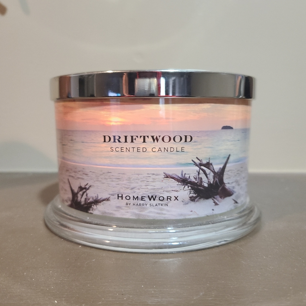 HomeWorx by Harry Slatkin Scented Candle Driftwood 18oz 4 Wick